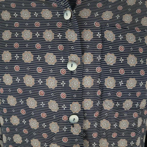 Vintage 70s Glaser Micro Woven Long Sleeve Button Up Shirt - Picture 4 of 8